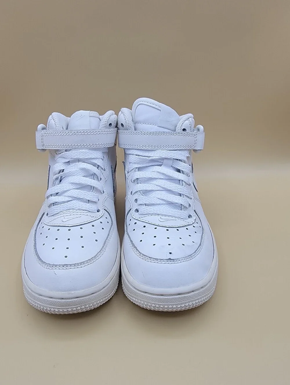 Nike Air Force 1 Mid Triple White Little Kid's Shoes Size 13C Sneakers Boys Girl